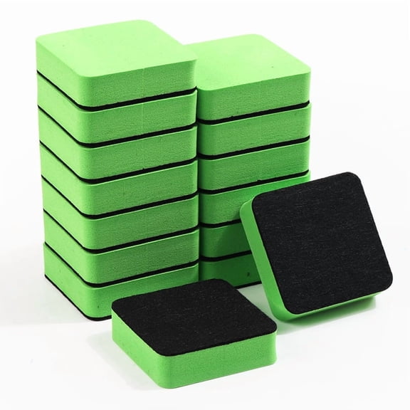 Janrevotw 15 Magnetic Whiteboard Erasers, Eva Board Erasers, Square Cloth Blackboard Erasers, 5*5*1.5, Suitable For Classrooms, Offices, And Homes