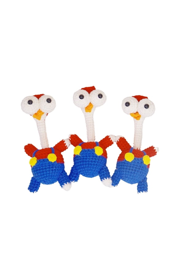 1pcs Handmade Knitting Coo Coo Chicken Doll Wool Crocheted Pendant Cartoon Cute Chicken Keychain Bag Hanging Jewelry Small Dolls