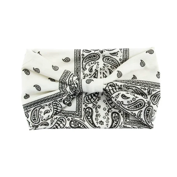 Janrevotw 1pcs Sports Hair Bands In Europe And The United States Ms. Bohemian Wind New Elastic Bandana Headband Wide Edge Hair Accessories Face Turban