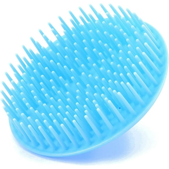 Janrevotw 2 Pack Hair Scalp Massager Shampoo Brush Shower Head Scrubber Cleanser Massage Comb for Hair Growth Ease Dandruff Removal and Head Relaxation for Women and Men or Pets (Blue)