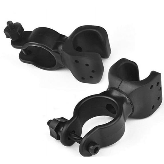 Janrevotw 2 Piece Flashlight Clamp Cane Holder For Drive Walker, Walking Aid, Wheelchair Universal Cane Stick Holder Accessory 2.5cm