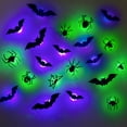 thumbnail image 1 of Janrevotw 24-Piece Bat-Themed Halloween Decorations – Halloween Led Lights, Glow-In-The-Dark Wall Decor, 3d Illuminated Bats With Indoor And Outdoor Flashing Effects, 1 of 6