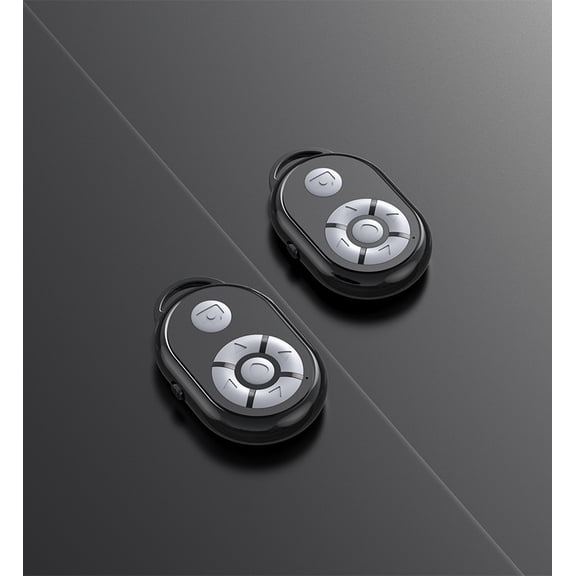 Janrevotw 2pcs Bluetooth Remote Control Selfie Live Mobile Phone Wireless Shutter Photo Page Flip Multifunction God Remote Remote Video
