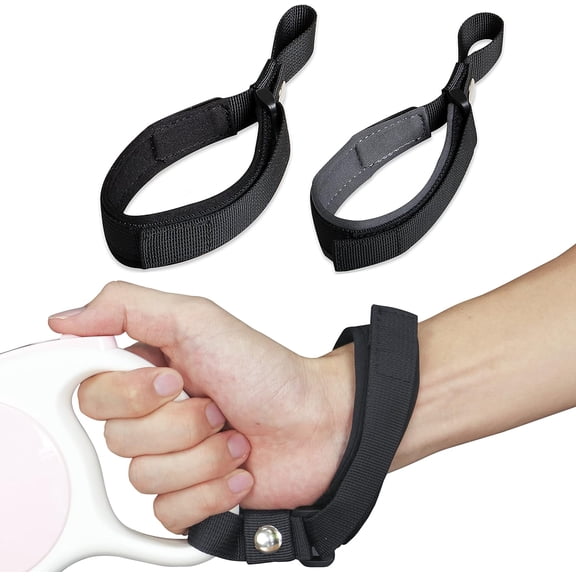 Janrevotw 2pcs Leash Wrist Straps, Hands-Free Adjustable Wristbands For Retractable Dog Leashes, Blue