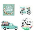 thumbnail image 1 of Janrevotw 4 Pieces Tiered Tray Decor Farmhouse Rustic Wood Signs Spring Summer Decorations For Home Kitchen Shelf Coffee Bar Table, 1 of 4