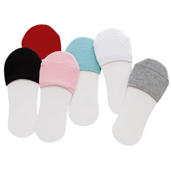 Janrevotw 6 Pairs Of Half Socks Women'S Invisible Half Palm Socks Forefoot Socks Women'S Summer Thin Sweat-Absorbent Breathable Boat Socks Women Socks