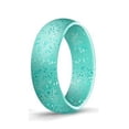 thumbnail image 1 of Janrevotw Colorful Silicone Rings 5.7mm Silicone Rings Yoga Glitter Sports Ring Rings, 1 of 7