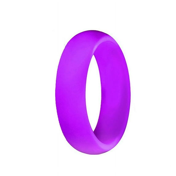 Janrevotw Colorful Silicone Rings 5.7mm Silicone Rings Yoga Glitter Sports Ring Rings