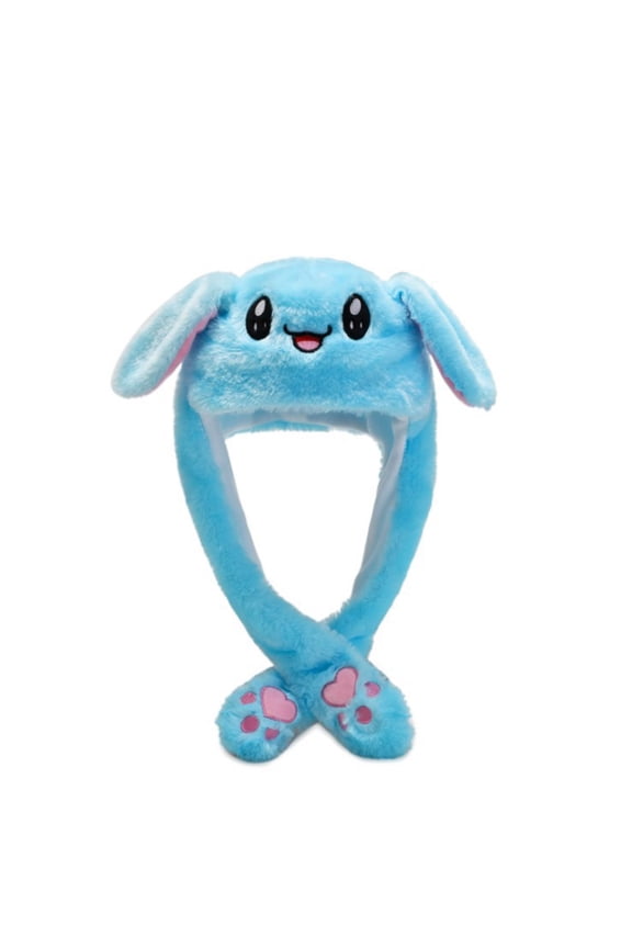 Fun Plush Rabbit Hat With Moving Ears And Jumping Design—Cute Rabbit Hat Suitable For Women And Girls For Role-Playing Parties