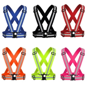 Janrevotw High Visibility straps |Safety Vest |Adjustable & Elastic | Reflective Running Gear for Jogging,Walking,Cycling,Construction Workers,Motorcycle,Men,Women (Green)