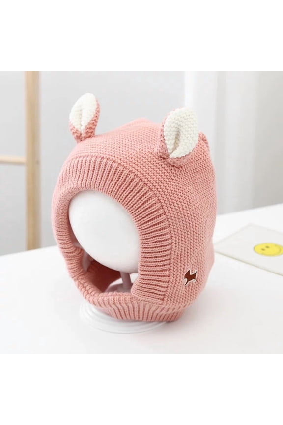 Infant Winter Hat Wool Knit Beanie, Suitable For Girls And Boys, Warm Snow Hat Baby Ear Protector Wool Winter Hat