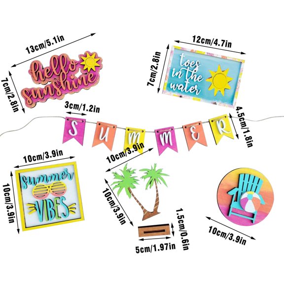 Janrevotw Mother'S Day Decorations Layered Tray Gifts Summer 3d Wooden Tray Sign Layered Mother'S Day Decorations Kitchen Tray Memorial Gift