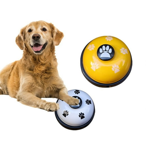 Janrevotw Pet Communication Button Dog Cat Trainer Call Hand Press Service Bells