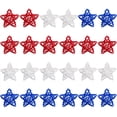 thumbnail image 1 of Janrevotw Rattan Decorative Holiday Arrangement Hanging 4th Of July Star Shaped Rattan Ball Decoration, Red, White And Blue Decorative Hanging Wicker Balls For Patriotic Independence Day Home Decor Va, 1 of 7