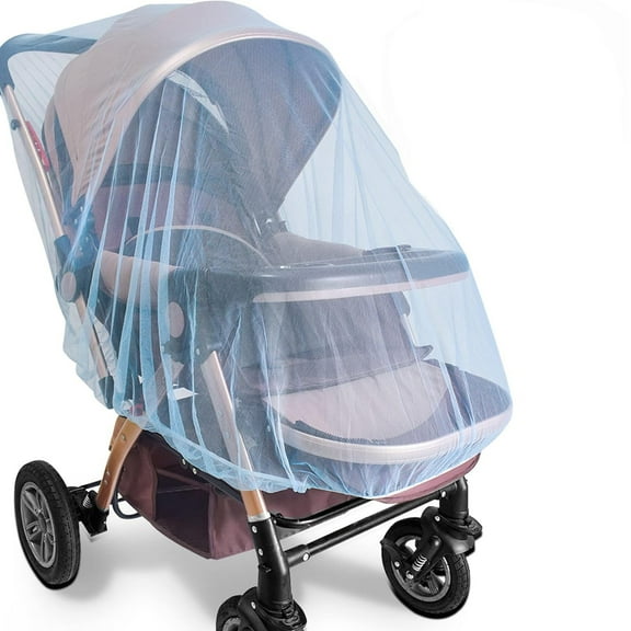 Janrevotw Stroller Mosquito Net, Extra-Dense Full-Coverage Double-Zipper Design, Breathable Foldable Baby Cover Net