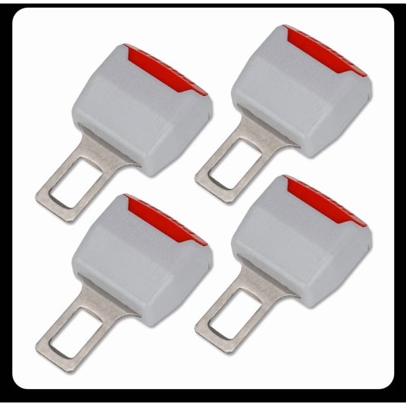 Janrevotw Thickened Safety Belt Clips 4-Piece Universal Automotive Safety Belt Clip Extender, Extended Clip, Extended Retractor Clip, Suitable For Automotive Safety Accessories