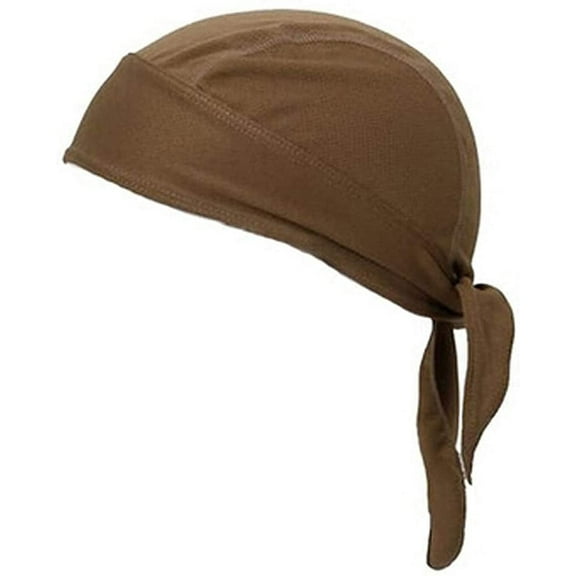 Janrevotw Wicking Bandana Dew Rag Skull Cap Quick Dry Helmet Lining Hat Men'S And Women'S, Coffee