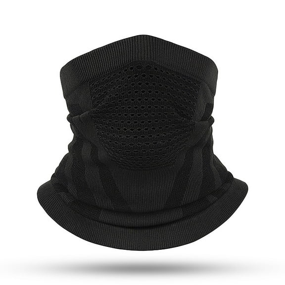 Janrevotw Winter Neck Warmer Gaiter Windproof Face Mask Balaclava Bandana for Ski Snowboard Black