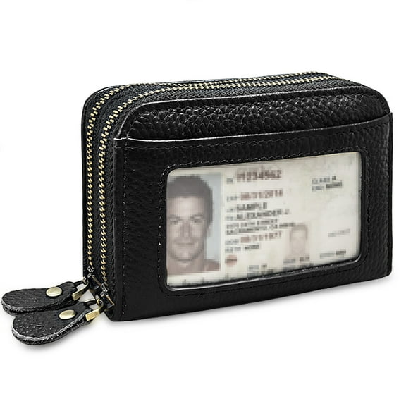 Janrevotw Women'S Small Genuine Leather Wallet Rfid Shield Credit Card Holder Purse