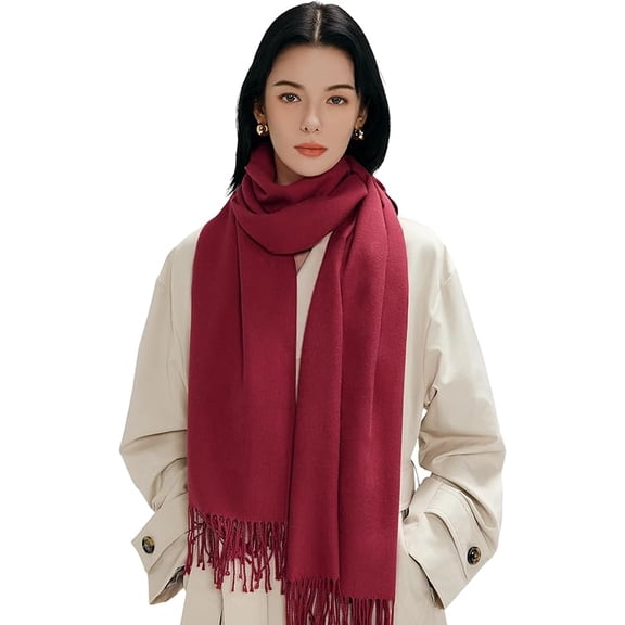 Janrevotw Women's Winter Scarf Soft Warm Scarf for Women Cozy Shawl Wraps for Women Lightweight Pashmina Style Wrap