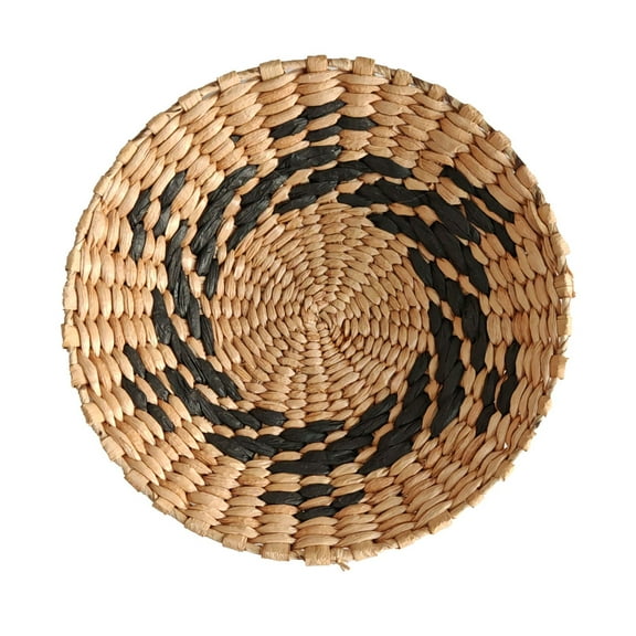 Janrevotw Woven Wall Basket Decor - Woven Bowls Trays Hanging Baskets Indoor Bowl For Home Wall Art.Rustic Durable Structured Boho Decorations. Different Solo Gift Products（ 7.9”1pcs and  9.8''1pcs）
