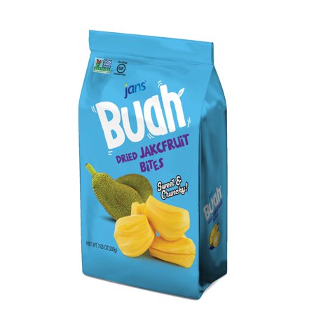 Jans Buah Dried Jackfruit Bites, Gluten-Less Fruit Snack (7.05 Oz Pack of 1) Jackfruit Chips, Authentic Fruit Experience, Jack Fruit Dried, Freeze Dried Jackfruit