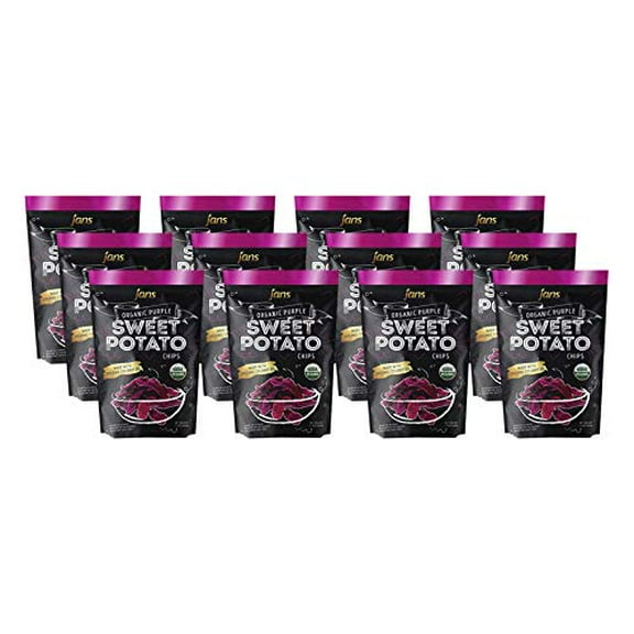 Jans Organic Sweet Potato Chips (Purple, 4.0 oz) pack of 12