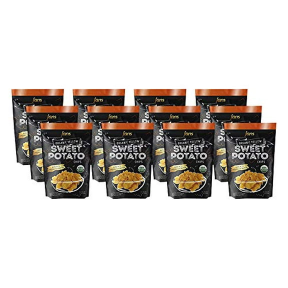 Jans Organic Sweet Potato Chips (Yellow, 4.0 oz) pack of 12