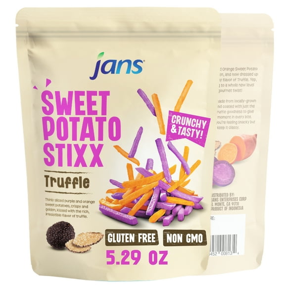 Jans Sweet Potato Stixx, Truffle Flavored, Gluten Free, Non GMO, 5.29 oz (pack of 1)