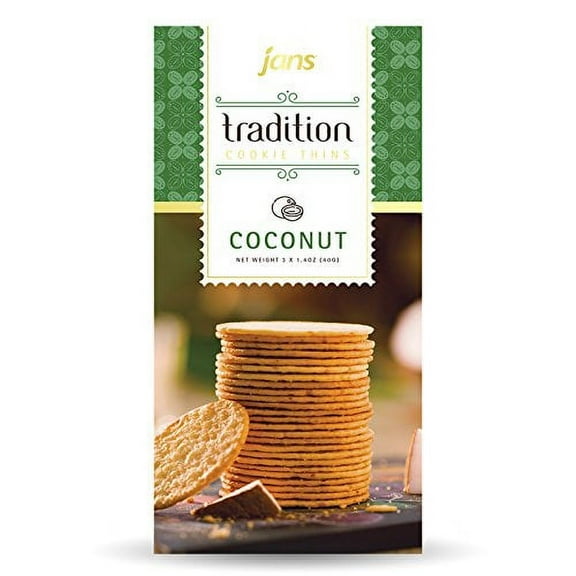 Jans Tradition Cookie Thins Coconut 4.2 oz (Pack of 1)