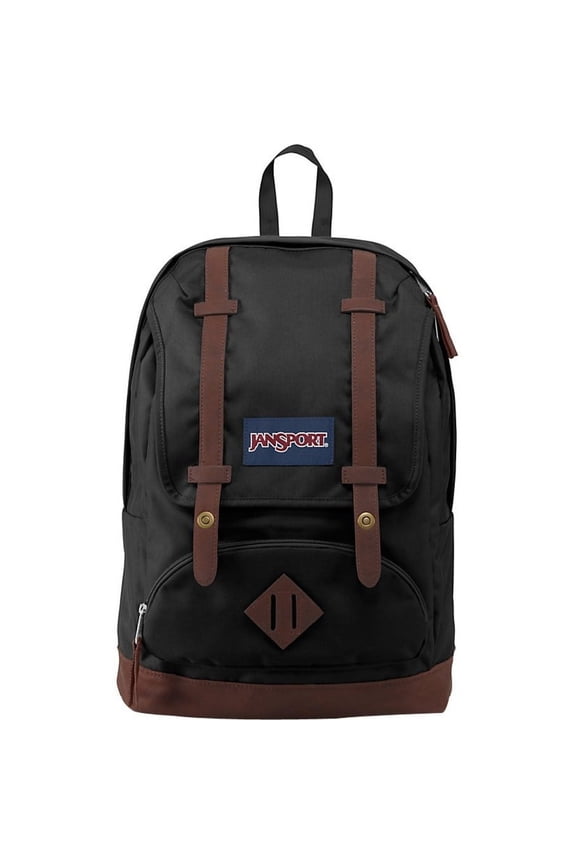 Cortlandt 15-inch Laptop Backpack - Rugged Vegan Leather Bag, Black