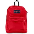 thumbnail image 1 of Jansport Superbreak Backpack Red TAPE, 1 of 4