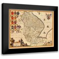 thumbnail image 1 of Jansson 14x12 Black Modern Framed Museum Art Print Titled - Lincolnshire County England - Jansson 1646, 1 of 5