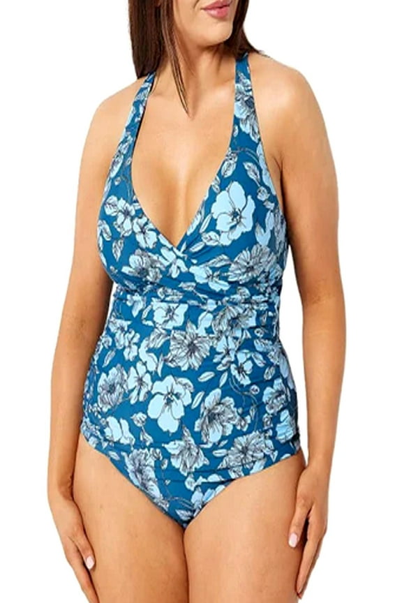 Adjustable Strap V-Neck Tankini /Comfort Brief - A489052 - Size 8