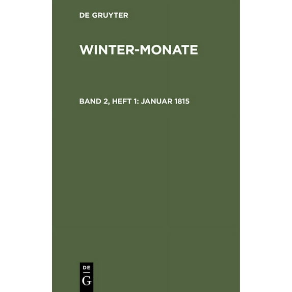 Januar 1815 (Hardcover)