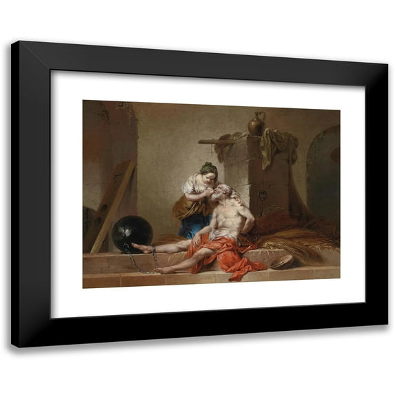 Januarius Zick 18x14 Black Modern Framed Museum Art Print Titled - Charity Roman