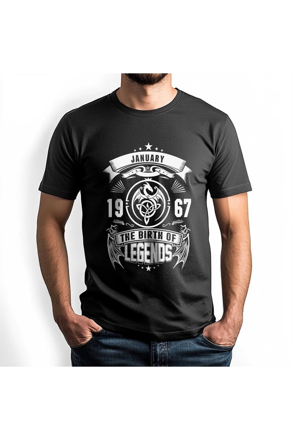 January 1967 The Birth of Legends T-Shirt - Celebrated Birthday Tee for Men