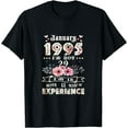 thumbnail image 1 of January 1995 Funny 29 Year Old Decor Floral 29th Birthday T-Shirt, 1 of 3