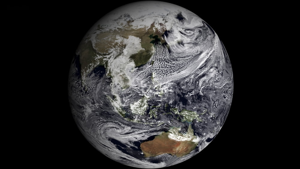 January 2 2009 - Cloud simulation of the full Earth Canvas Art - Stocktrek Images (38 x 21)