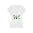 thumbnail image 1 of January Birthday Flower, Snowdrops - Jersey Short Sleeve Deep V-Neck Tee, 1 of 2