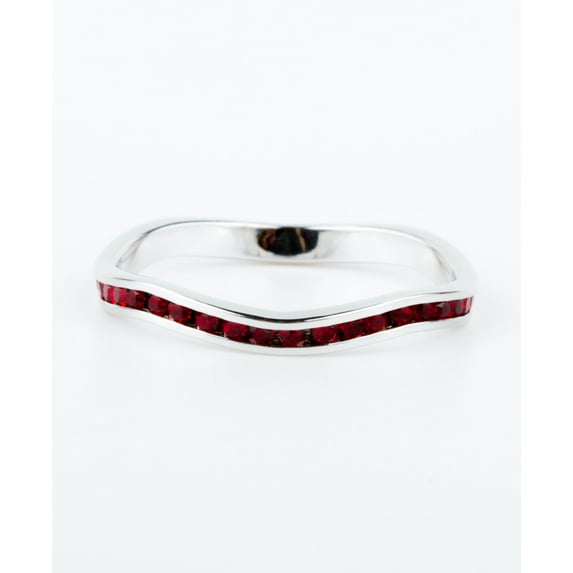 January Swarovski Crystal Birthstone Stackable ring in Sterling Silver