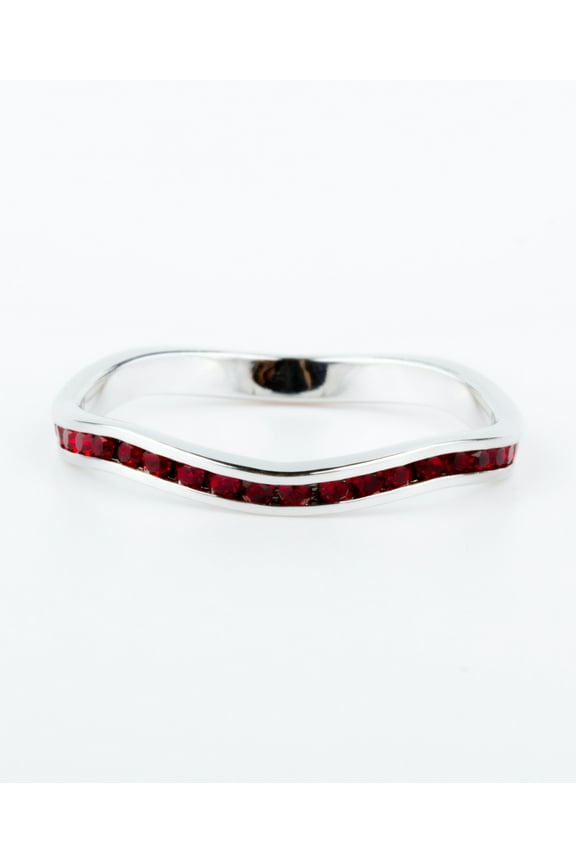 January Swarovski Crystal Birthstone Stackable ring in Sterling Silver