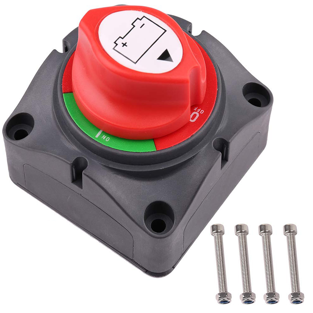 Januofit 12V Battery Disconnect Rotary Switch Cut On/Off Set for Car ...