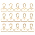 thumbnail image 1 of Januofit 15 Pcs D Ring Swivel Lobster Claw Clasp, Push Gate Snap Hooks Trigger Clips(Gold, 1 inch), 1 of 6