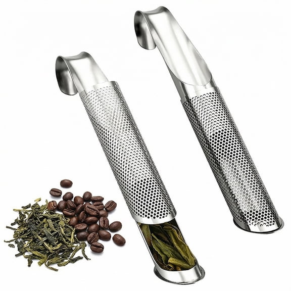 Januofit 2 Pack Tea Infusers, Extra Fine Mesh Tea Strainer for Loose Tea, Stainless Steel Long Handle Tea Steeper Diffuser for Leaf Tea, Coffee, Spices, Seasonings