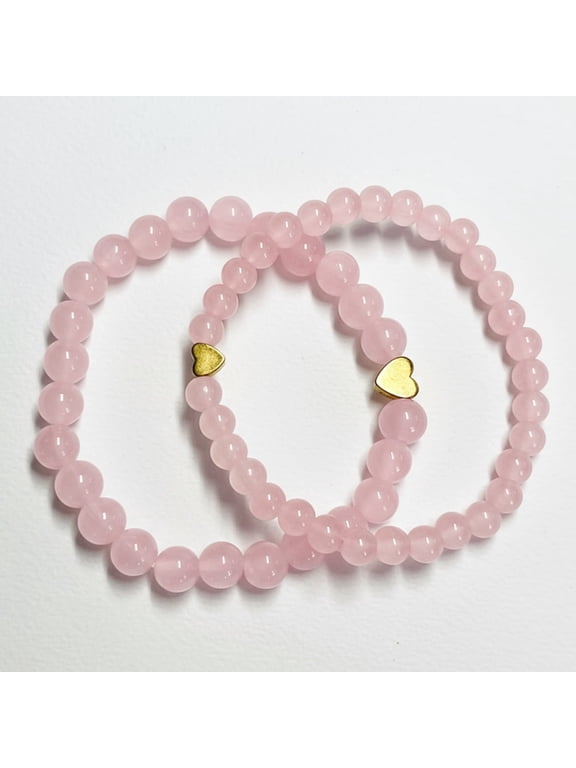 Back to School Bracelets Heart Matching Mommy and Me Elastic Wish Strings Bead Bracelets First Day of School Supplies Gifts