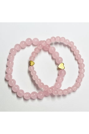 Back to School Bracelets Heart Matching Mommy and Me Elastic Wish Strings Bead Bracelets First Day of School Supplies Gifts
