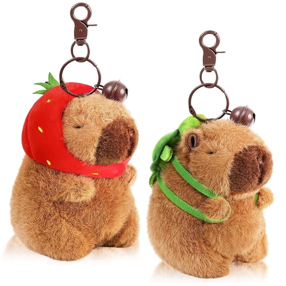 Januofit Capybara Keychain Capybara Stuffed Animal Cute Capybara Plush Keychain Soft Capybara Bag Pendant