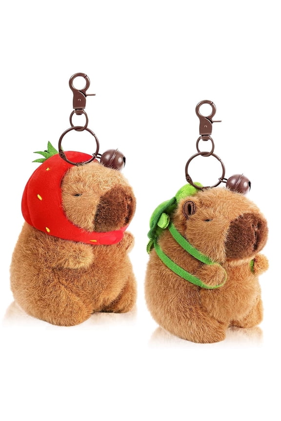 Capybara Keychain Capybara Stuffed Animal Cute Capybara Plush Keychain Soft Capybara Bag Pendant
