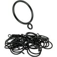 thumbnail image 1 of Januofit Curtain Rings with Eyelets, 48 Pack Metal Drapery Rings for Pinch Pleat Curtains Panels, Drape Rings Fits Up to 1.2 in Curtains Rod, 1.5 Inch I D Black, 1 of 9